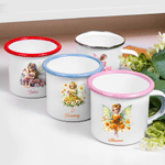 Tazza smaltata personalizzata da 12 once con nome per uso quotidiano Regalo di compleanno per ragazze
