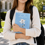 Henkilökohtainen Seuraava luku Crystal Birth Flower A5 Journal Notebook nimellä Toimistotarvikkeet Syntymäpäivä Valmistumislahja valmistuneelle ystävälle Ystävälle