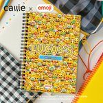 Personlig Lekfull emojiscen A5 Spiralanteckningsbok med namn och text Daglig användning Födelsedagspresent för barn Elever | Callie × emoji ™
