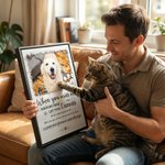 Toile personnalisée avec portrait et nom d'animal de compagnie - Cadeau de commémoration pour propriétaire d'animaux