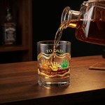 Personalised Palm Name 10 oz Rock Whiskey Glass Old Fashioned Father's Day Birthday Gift for Man Whiskey Enthusiast