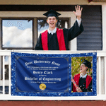 Felicitaciones personalizadas Foto Banner con nombre y año Fiesta Telón de fondo Pared Decoración Clase de 2026 Regalo de Graduación para Graduados