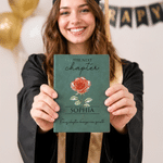 Henkilökohtainen Seuraava luku Crystal Birth Flower A5 Journal Notebook nimellä Toimistotarvikkeet Syntymäpäivä Valmistumislahja valmistuneelle ystävälle Ystävälle