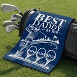 Personlig Best Daddy Multicolor Waffle Quick Dry Name Golfhåndkle med karabinkrok Sportstilbehør Bursdag farsdagsgave til pappa golfspillere