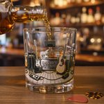 Personalized Guitar Studio Theme 10 oz Old Fashioned Whiskey Glass with Name Birthday Gift for Guitar Music Lover