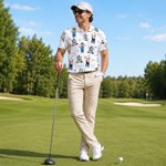 Personalised Golf Theme Face Photo Breathable Polo Shirt with Nickname Golf Club Birthday Father's Day Gift for Golf Players Fathers
