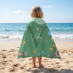 Personalisierte Multicolor Ocean Tiere weiche schnell trocknende Strandtuch mit Namen Travel Essentials Sommer Strand Party Geburtstag Geschenk für Kinder Ocean Lover