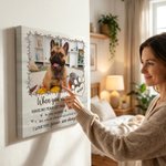 Toile personnalisée avec portrait et nom d'animal de compagnie - Cadeau de commémoration pour propriétaire d'animaux