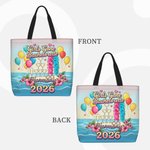 Personalisierte Mädchen Gone Bachelorette Sandbeach große Tragetasche mit Namen und Jahr Bachelorette Party Geschenk für Frauen Brautjungfern