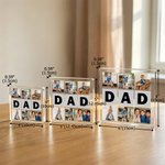 My Hero, My Protector, My Dad - Personalized 6-Photo Acrylic Collage Plaque Father's Day Gift