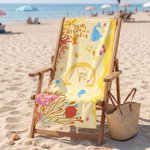 Personalisierte Multicolor Ocean Tiere weiche schnell trocknende Strandtuch mit Namen Travel Essentials Sommer Strand Party Geburtstag Geschenk für Kinder Ocean Lover