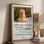 Toile personnalisée avec portrait et nom d'animal de compagnie - Cadeau de commémoration pour propriétaire d'animaux