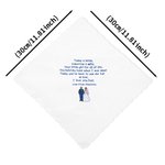 Personalisierte etwas blau Stickerei Heartfelt Nachricht 100% Baumwolle Taschentuch mit Namen Hochzeit Geschenk für Vater Mutter Oma