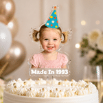 Personalized Birthday Hat Photo Acrylic Cake Topper with Name Birthday Party Gift for Friend Family