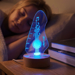 Guitare personnalisée porte médiator à LED multicolore veilleuse avec nom Anniversaire Studio de musique Cadeau pour joueur de guitare