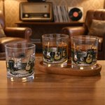 Personalized Guitar Studio Theme 10 oz Old Fashioned Whiskey Glass with Name Birthday Gift for Guitar Music Lover