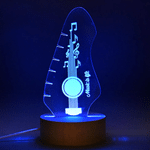 Guitare personnalisée porte médiator à LED multicolore veilleuse avec nom Anniversaire Studio de musique Cadeau pour joueur de guitare