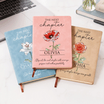 Henkilökohtainen Seuraava luku Crystal Birth Flower A5 Journal Notebook nimellä Toimistotarvikkeet Syntymäpäivä Valmistumislahja valmistuneelle ystävälle Ystävälle