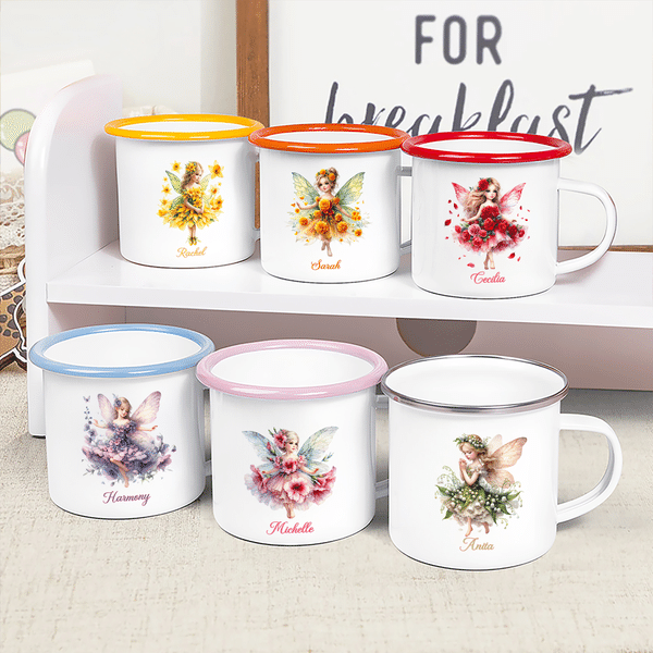Tazza smaltata personalizzata da 12 once con nome per uso quotidiano Regalo di compleanno per ragazze