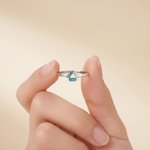 Personalizado 1-6 Baguette Familia Birthstones Reunión Círculo Anillo Día de la Madre Aniversario Regalo para Mamá Abuela