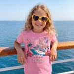 Personalized Cruise Ship Coconut Tree 100% Cotton Baby Bodysuit T-shirt with Name and Year Beach Party Family Reunion Gift for Family Kids