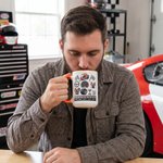 Henkilökohtainen Racing Teema 11/15 oz Keraaminen kahvimuki, jossa on nimi Päivittäinen käyttö Syntymäpäivä Pelipäivä Lahja miehille Pojat Racing ystäville