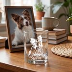 Gepersonaliseerd Lijn Huisdier Foto 10 oz Old Fashioned Rock Whiskey Glas met Gegraveerde Naam Dagelijks Gebruik Verjaardagscadeau voor Huisdierbezitters Whiskey Lovers