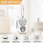 Personalised Heart Wings Photo Car Hanging Ornament with Nickname Loss of Loved Ones Sympathy Memorial Gift for Family Mom Dad