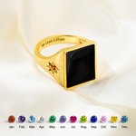 Henkilökohtainen Birthstones Heat-aktivoitu piilotettu valokuva Sterling Silver Ring tekstiä Muistettava korut syntymäpäivä vuosipäivä lahja pariskunnalle Äiti