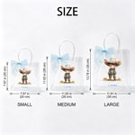 Personalized Cartoon Cowboy Cowgirl Clear Tote Bag with Bow Ribbon and Name Outdoor Activities Essential Birthday Gift for Boys Girls