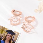 Gepersonaliseerde Graduation Cap Naam Oorbellen Sierlijke Sieraden Verjaardag Graduation Ceremonie Gift voor afgestudeerden