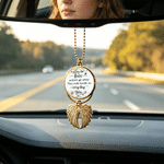 Personalised Heart Wings Photo Car Hanging Ornament with Nickname Loss of Loved Ones Sympathy Memorial Gift for Family Mom Dad