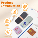 Personalized Birthstone Birth Flower Magnetic PU Leather Bookmark Clip with Name Reading Accessory Daily Use Birthday Gift for Women Book Lovers