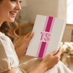Personalized Shadow Monogram A5 Journal Notebook Daily Journaling Birthday Wedding Party Gift for Women