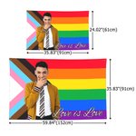 Personalisierte Multicolor LGBTQ Regenbogenfahne mit Foto und Text Party Dekor Stolz Monat Stolz Parade Gemeinschaft Geschenk für Paar LGBTQ Stolz