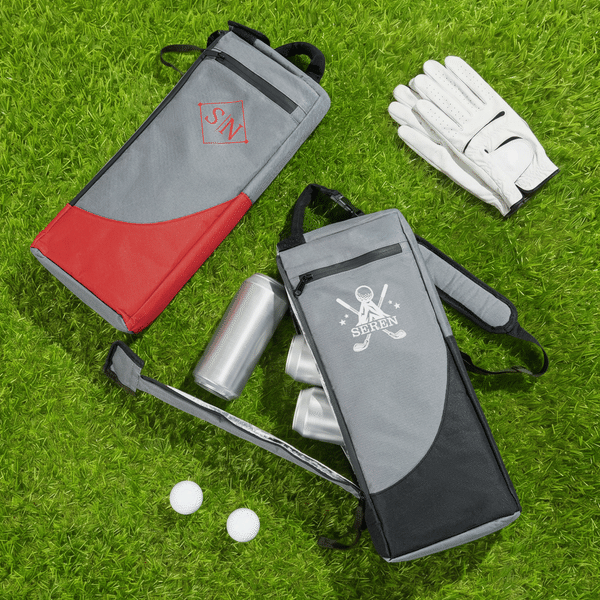 Bolsa isotérmica para cerveza personalizada con monograma e iniciales y nombre Accesorios deportivos Club de golf Regalo de cumpleaños para los amantes del golf