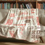 Personalized Colorful 2026 Graduation Hat Soft Throw Blanket with Name and School Name Home Decor Graduation Gift for Graduates