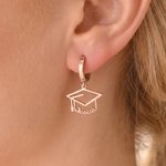 Gepersonaliseerde Graduation Cap Naam Oorbellen Sierlijke Sieraden Verjaardag Graduation Ceremonie Gift voor afgestudeerden