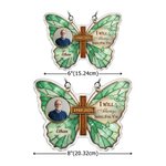 Personalised Multicolor Acrylic Butterfly Cross Photo Memorial Suncatcher with Name and Year Home Sunroom Hanging Decor Sympathy Gift for Family