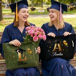 Personlig konfirmasjonshatt Initial stor kapasitet Corduroy Tote Bag med navn og år konfirmasjonsgave til nyutdannede