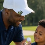 Personalised Cartoon Character Kid Face Photo Golf Cart Marker Magnetic Hat Clip with Name Father's Day Birthday Gift for Dad Golf Lovers