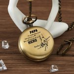 Gepersonaliseerd klassiek zakhorloge met gegraveerde naam van papa en 1-5 kindernamen verjaardags- en Vaderdagcadeau voor papa of opa