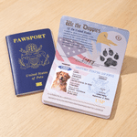 Personalised US Passport Inspired Pet Passport Photo Album with Pet Photo and Name Travel Keepsake Birthday Adoption Gift for Pet Owners