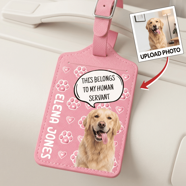 Personalized Multicolor Pet Photo Passport Holder Luggage Tag with Name Summer Travel Gift for Pet Owner