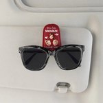 Personalized Multicolour Kid Face Photo PU Leather Magnetic Car Sunglass Holder Clip with Name Daily Use Birthday Gift for Parents Grandparents Drivers