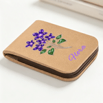 Personalized Birthstone Birth Flower Magnetic PU Leather Bookmark Clip with Name Reading Accessory Daily Use Birthday Gift for Women Book Lovers