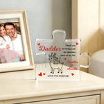 Personalized Animal Pattern Transparent Acrylic Plaque with Names and Title Father's Day Birthday Gift for Dad Grandfather
