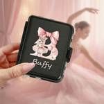 Scatola portaoggetti con fiocco personalizzato Ballet Bunny Initial con nome della squadra di danza Regalo di anniversario per le ballerine di danza classica