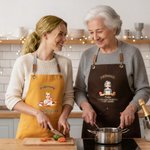 Tablier adulte personnalisé avec nom et personnage de dessin animé - Cadeau d'usage quotidien pour les femmes amoureuses de pâtisserie
