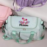 Personalized Cartoon Cheerleading Girl Waterproof Large Capacity Travel Bag with Name and Shoulder Strap Birthday Daily Use Gift for Girls